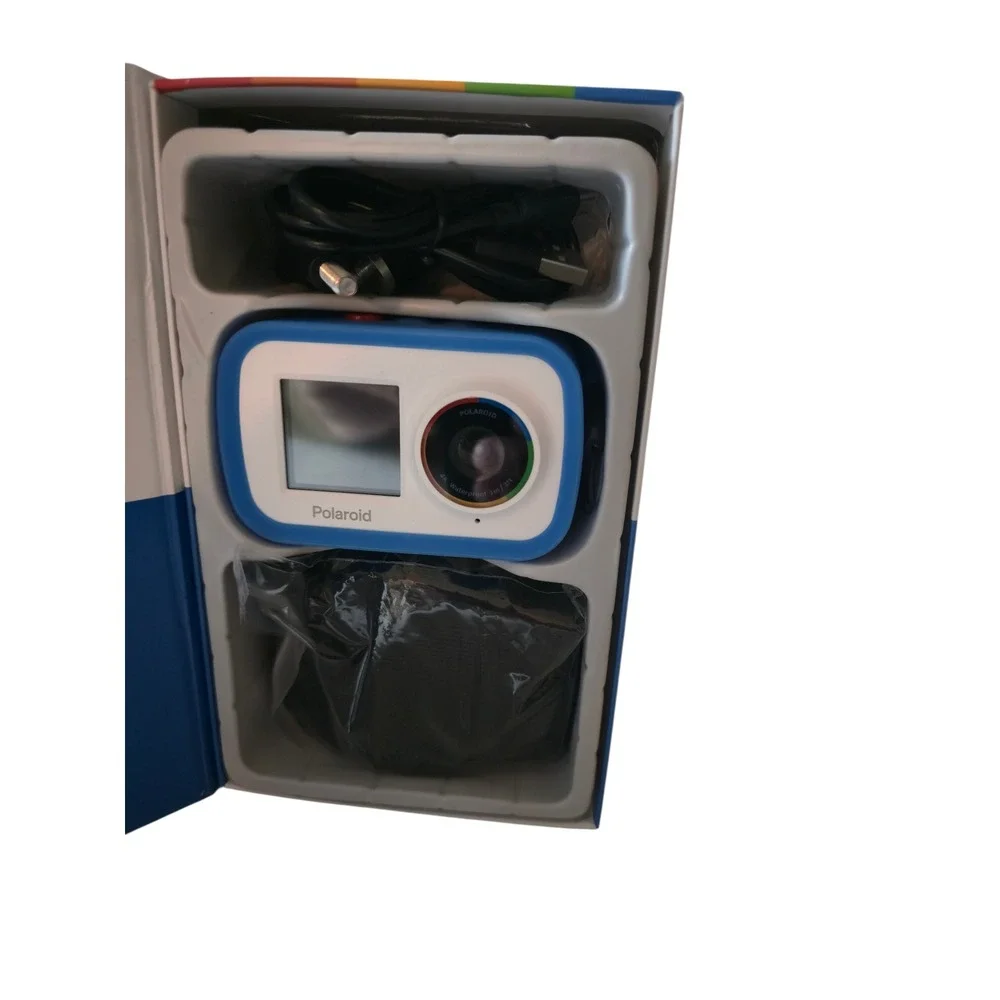 Polaroid iD922 4K Streaming Action Camera Teal Blue Waterproof Wi-Fi Dual Screen - Picture 7 of 8